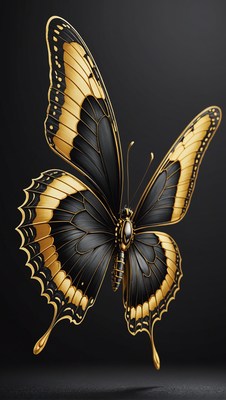 Black and gold butterfly