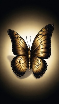 Golden butterfly illustration