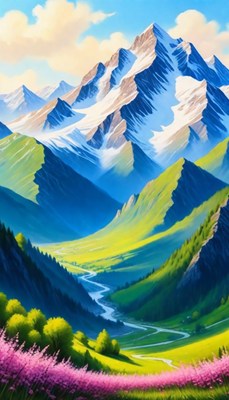 Mountain valley landscape