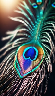 Peacock feather close-up