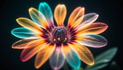 Colorful flower blooming close-up