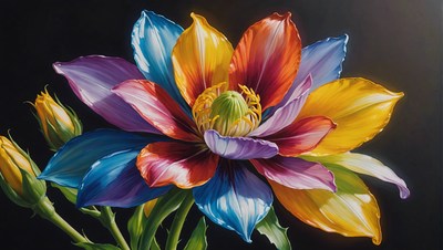 Colorful flower painting