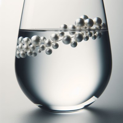 Pearl necklace in water