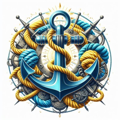 Nautical anchor and rope design
