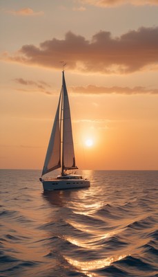 Sailboat at sunset
