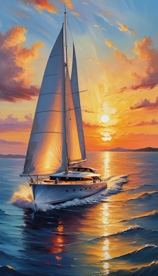 Sailboat at sunset