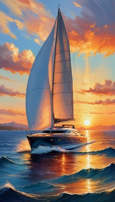 Sailing towards sunset