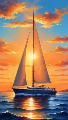 Sailboat at sunset