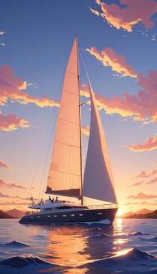 Sailboat at sunset