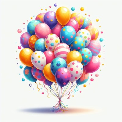 Colorful balloons bunch