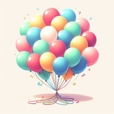 Colorful balloon bouquet
