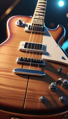 Electric guitar close-up