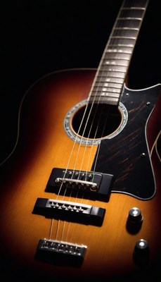 Acoustic guitar close-up