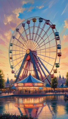 Ferris wheel at sunset