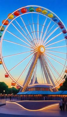 Ferris wheel at dusk