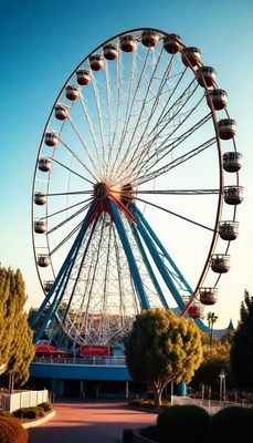 Ferris wheel at sunset
