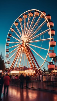 Ferris wheel at night