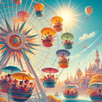 Ferris wheel ride at a fairytale park