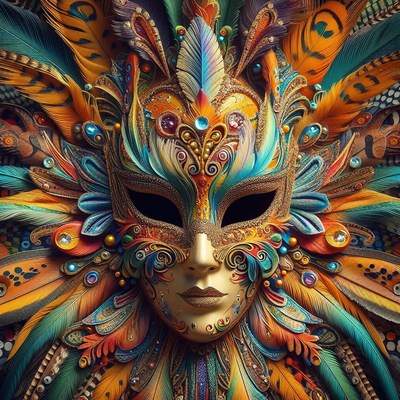 Ornate venetian carnival mask