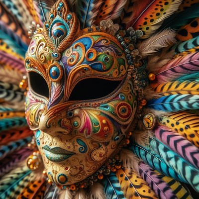 Ornate venetian carnival mask