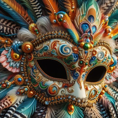 Ornate venetian carnival mask
