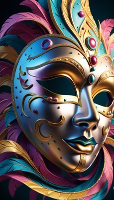 Ornate venetian carnival mask