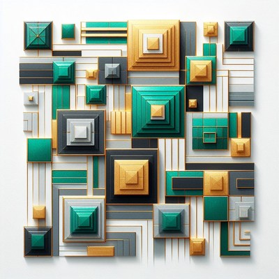 Abstract geometric pyramid pattern