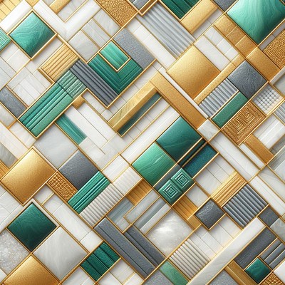 Abstract geometric tile pattern