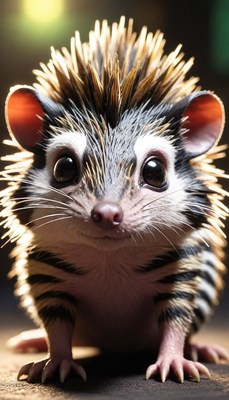 Striped spiny mouse portrait