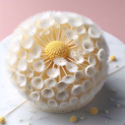 Detailed dandelion flower model