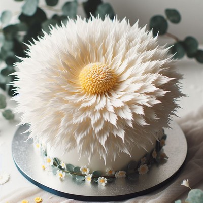 White flower cake