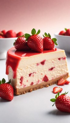 Strawberry cheesecake slice