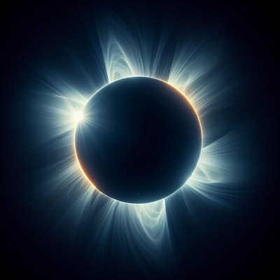 Solar eclipse with corona