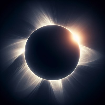 Solar eclipse with corona