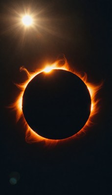Solar eclipse ring of fire