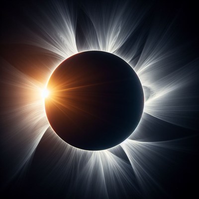 Solar eclipse with corona