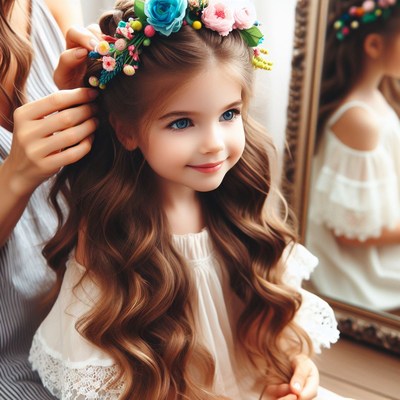 Girl with flower crown