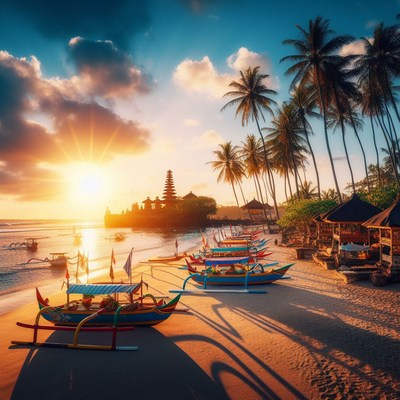 Tanah lot temple sunset