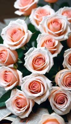 Pink roses on a book