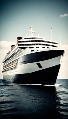 Cruise ship sailing on calm sea