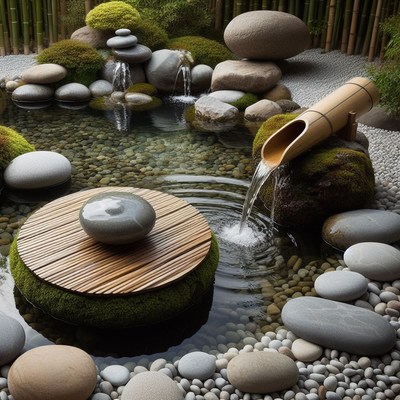 Zen garden water feature
