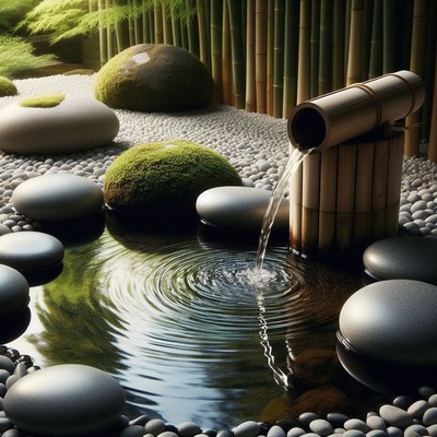 Zen garden water feature