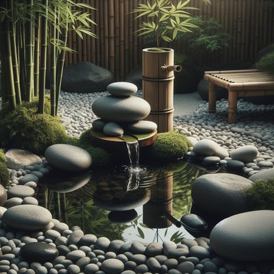 Zen garden water feature
