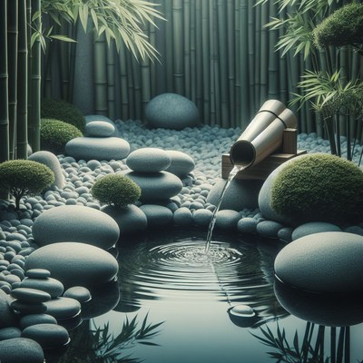 Zen garden water feature