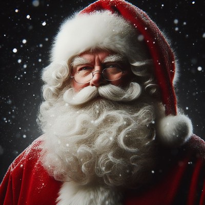 Santa claus portrait in snow