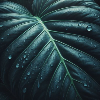 Close-up of dewy leaf