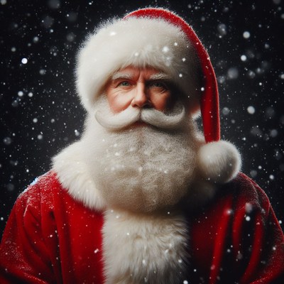 Santa claus portrait in snow