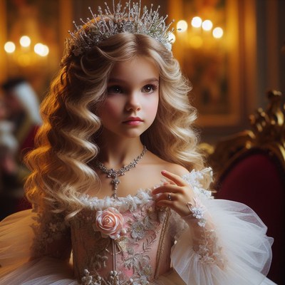 Young girl in a crown