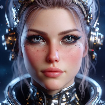 Cyberpunk woman portrait