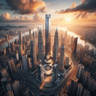 Kuala lumpur skyline at sunrise